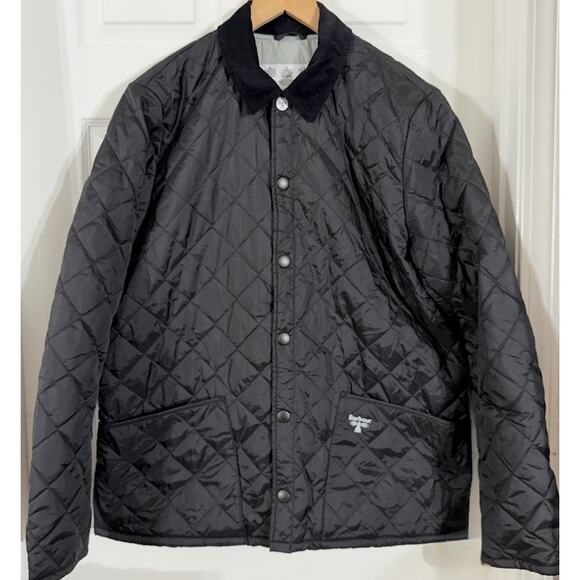 BARBOUR Beacon Men's XL Starling Jacket Black Quilted Lightweight Coat - Picture 1 of 3